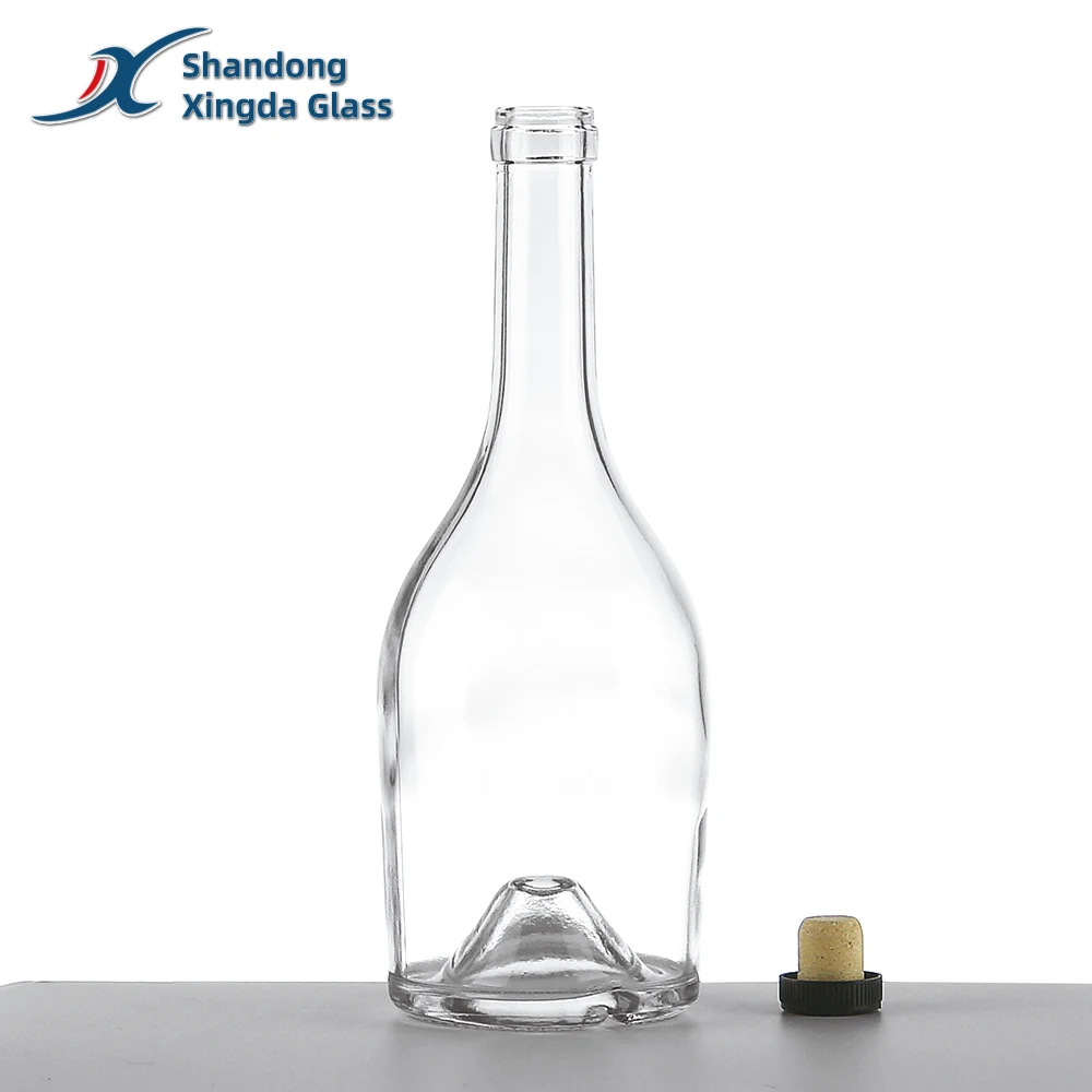 Китайский производитель Лидер продаж пустая Прозрачная Бесплатная пробная стеклянная бутылка для виски водка бренди мескаль спирт ликера
