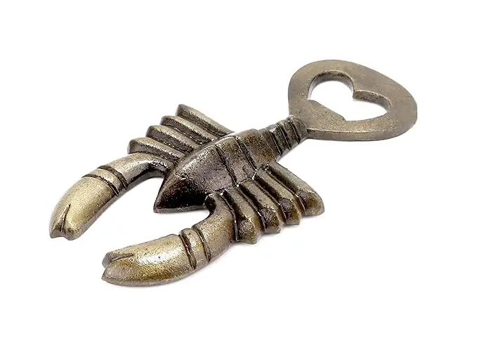 Brass Gift Items Scorpion Design Cast Iron Bottle Opener, Standard, Pack of 1 MADE BY MZ INTERNATIONAL