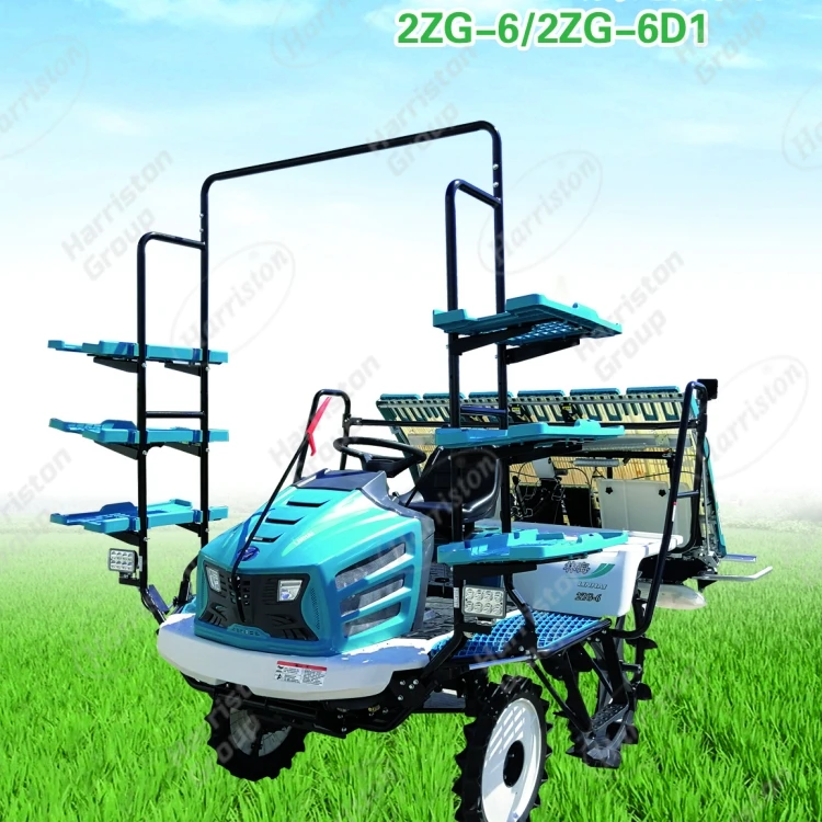 2ZG-6 high-efficiency 6-row high-speed rice transplanter for sale
