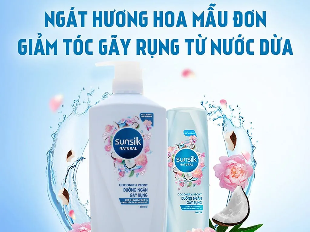 Sunsilk Shampoo Prevents Breakage For Broken Hair Natural Nutrients Coconut Water & Peony