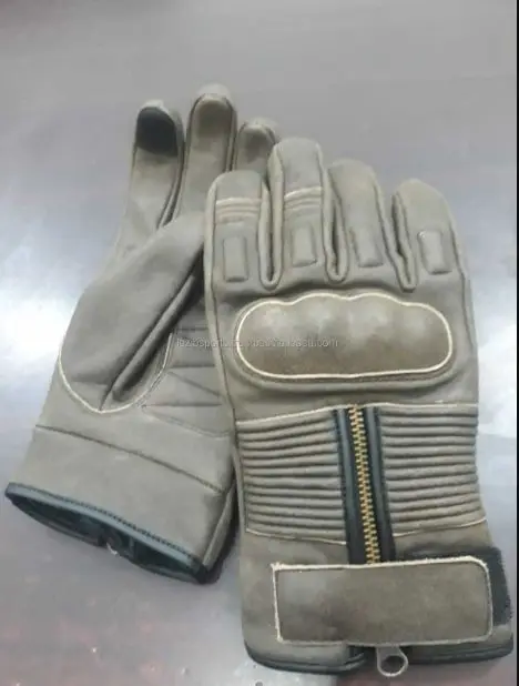 Custom Design Classic Leather Motorcycle Protective Gloves/Motorcycle Cafe Racer Gloves/Custom Motorbike Gloves With Custom Logo