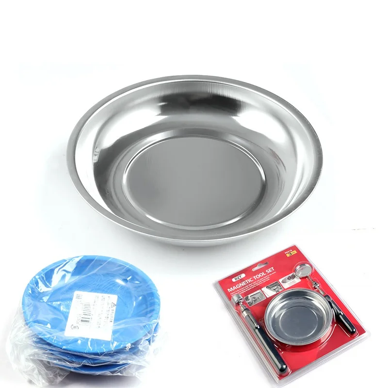 3pc Inspection Tool Set With Magnetic Tray, Telescopic Inspection Mirror with Rubber Handle and Magnetic Pick up tool with LED