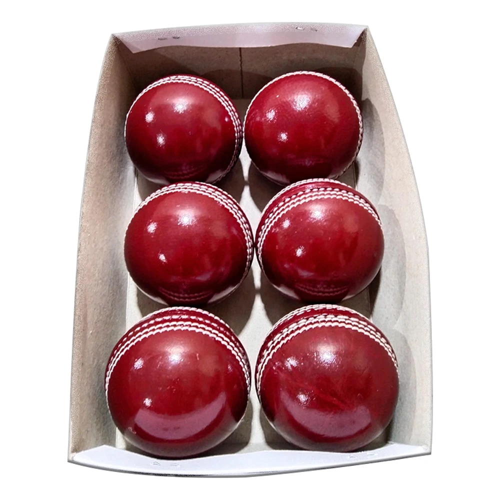 High Quality Customized Professional  Hard Ball 2 Pieces Premium Quality Cricket Hard ball Pure Leather Cricket from Pakistan