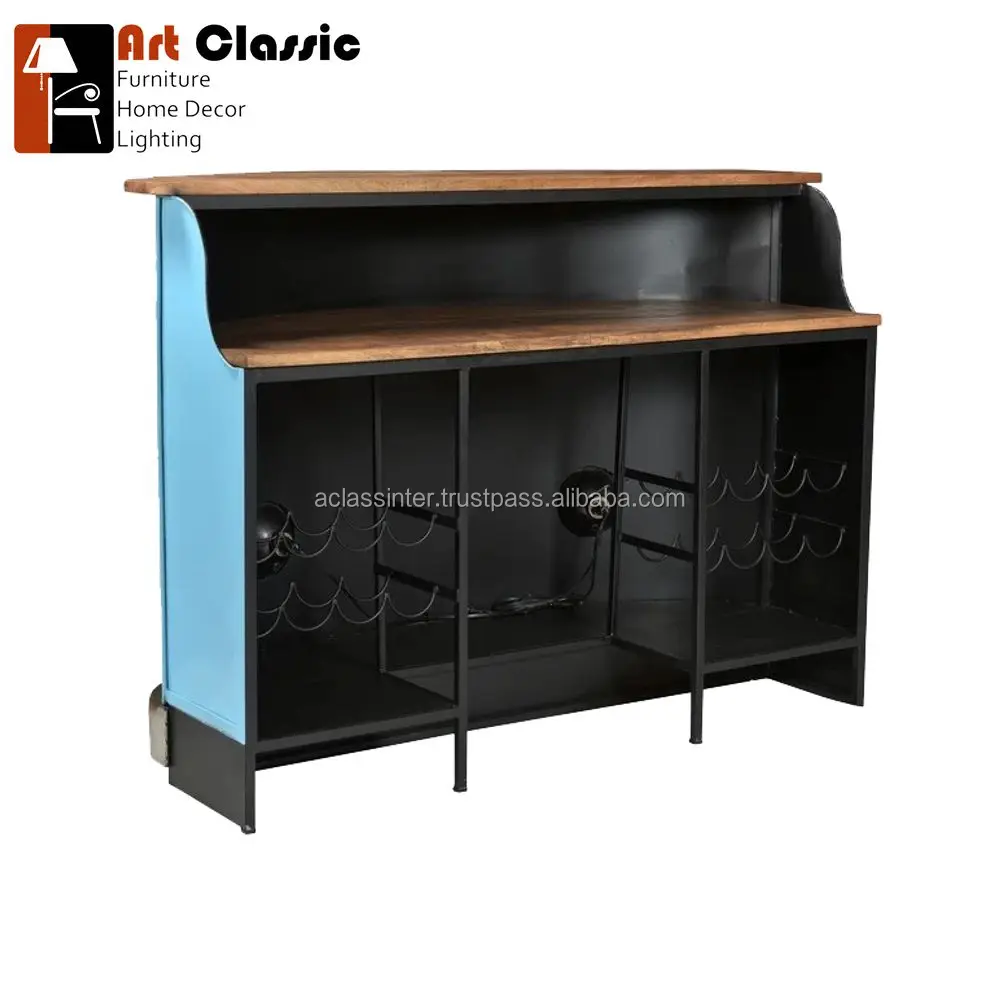 VW Blue Counter  Bar Table is Retro Volkswagon Van Rustic luxurious style bar furniture Vintage VW Combi Car Bar Counter