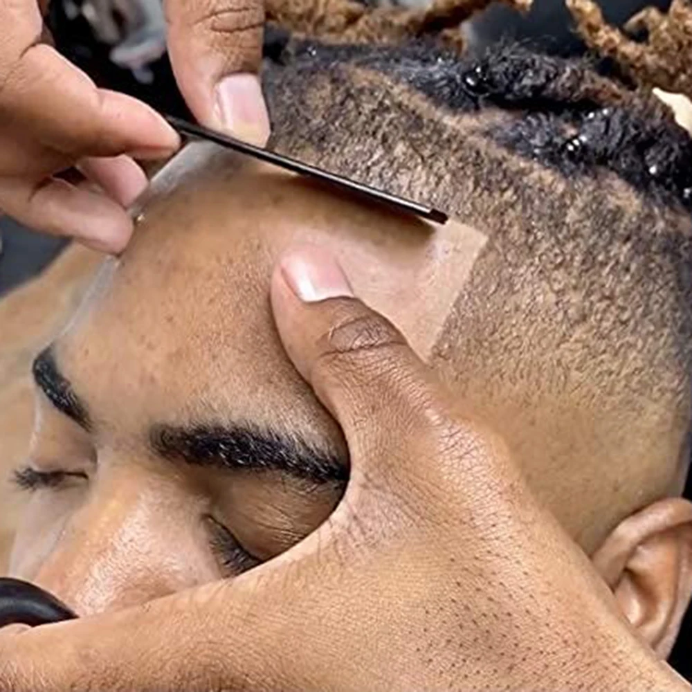 German Stainless Steel Barber Razor Thin Blade Holder Beard Manual Plastic Handel Beard Barber Razor