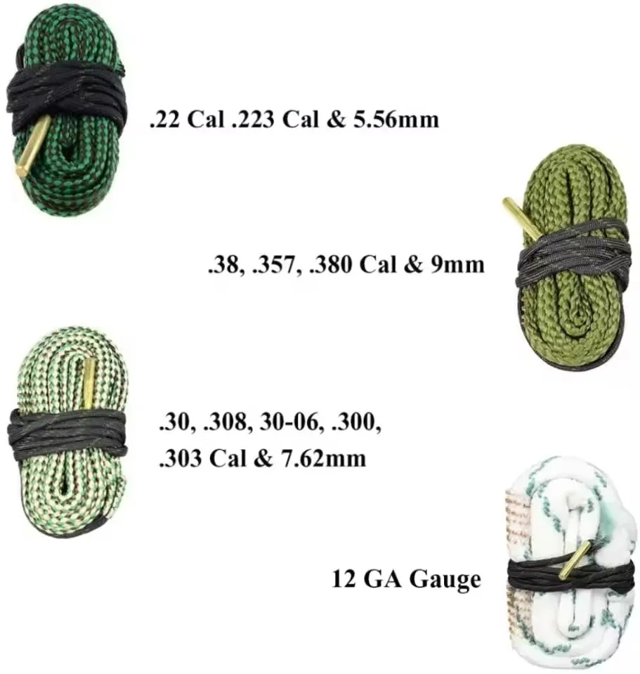 Gun Bore Cleaning G01-G22 Multi-Size Gun Bore Cleaner Wire Brush Cleaning Tool Gun Snake Rope Brush