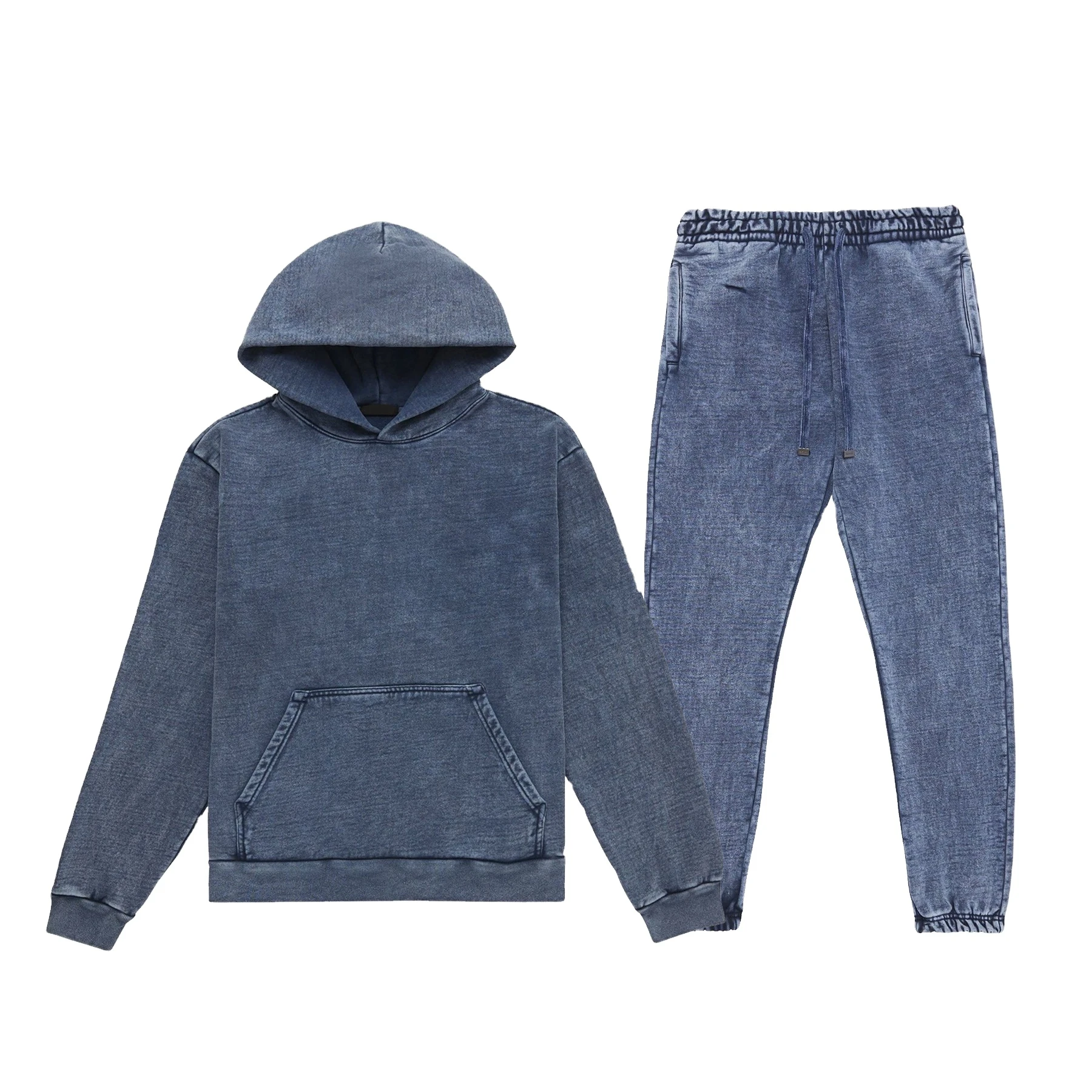 New Design Funnel Neck Street Wholesale Acid Wash Sweat Suit Women Sweat Suits Plus Size for Women crop tracksuit