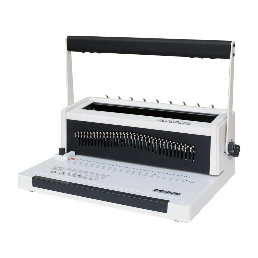 Pingda W20A 300mm a4 size 20 sheets notebook and calendar making binder machine double wire binding machine for office