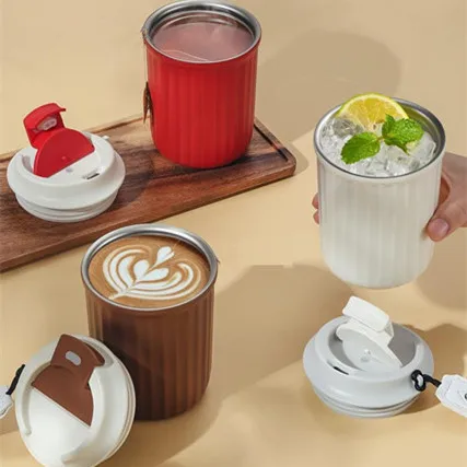 Portable outdoor Reusable Travel Mug Coffee 316 Stainless Steel Double Wall With Logo Custom Travel Matte Coffee Mug