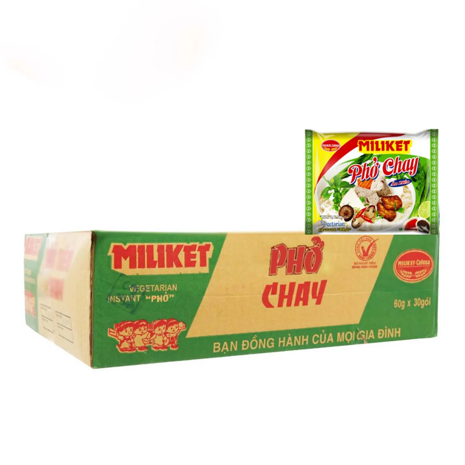 Best Price Vegetarian Pho Viet Nam Milike-t Vegetable and Mushroom Flavor Instant Rice Noodles OEM Instant Noodles Vermicelli
