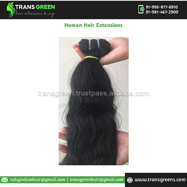 Huge Sale of Excellent Quality Raw Unprocessed Temple 20' Wavy Bundles Remy Human Hair Extensions for Bulk Purchasers