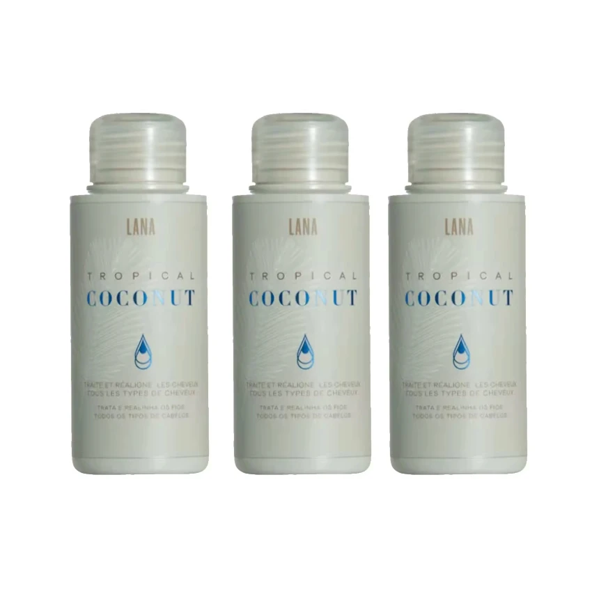 Отличная покупка без жестокости 100 мл/33,8 fl.oz. Lana Brasiles Тропическое кокосовое выпрямление волос лечение