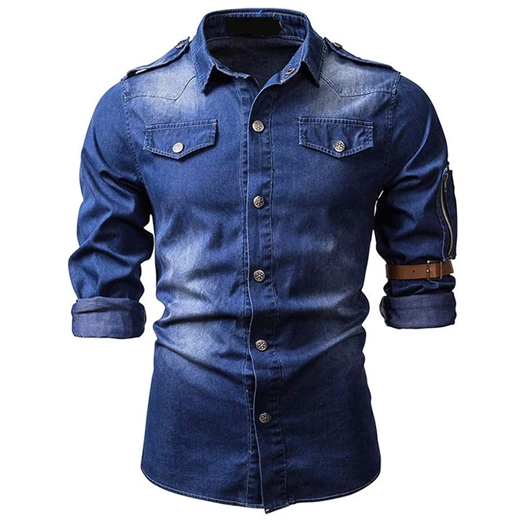 Perfectly cut and sew Denim Shirts Custom colors and size brand new custom made size different style Denim Shirts