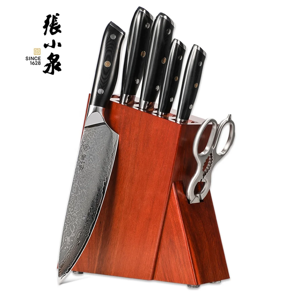 Factory price Professional Damascus Kitchen Knives Set 67 Layers VG10 Japanese Damascus Steel chef Knife Knives