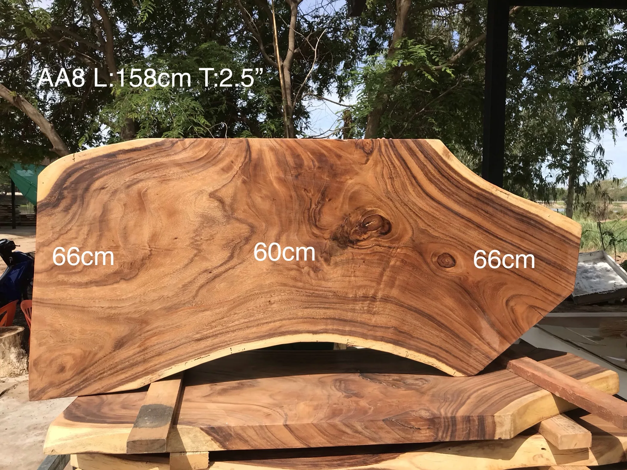 Wood dining , Acacia wood , Monkey Pod wood Good quality live edge acacia walnut slabs wood rustic dining table top Custom Made