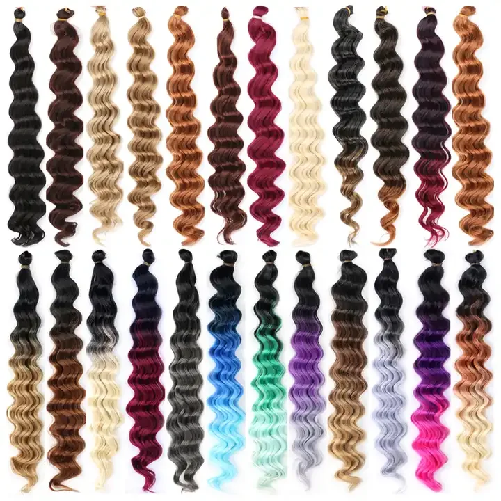 Crochet Braid Hair Super Long Braiding Hair 18 to 30inches 100 to 300g deep Curly Twist Synthetic Braiding Hair extension