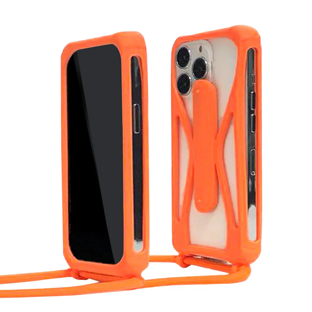 New Silicone universal crossbody cover for iphone14 galaxy A53 sharp aquos reno