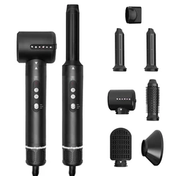 7 In 1 Hair Dryer Nozzle Diffuser Hot Air Brush Straightener Comb Curler Blow Dryer Brush One Step Home Dryer Hot Air Styler
