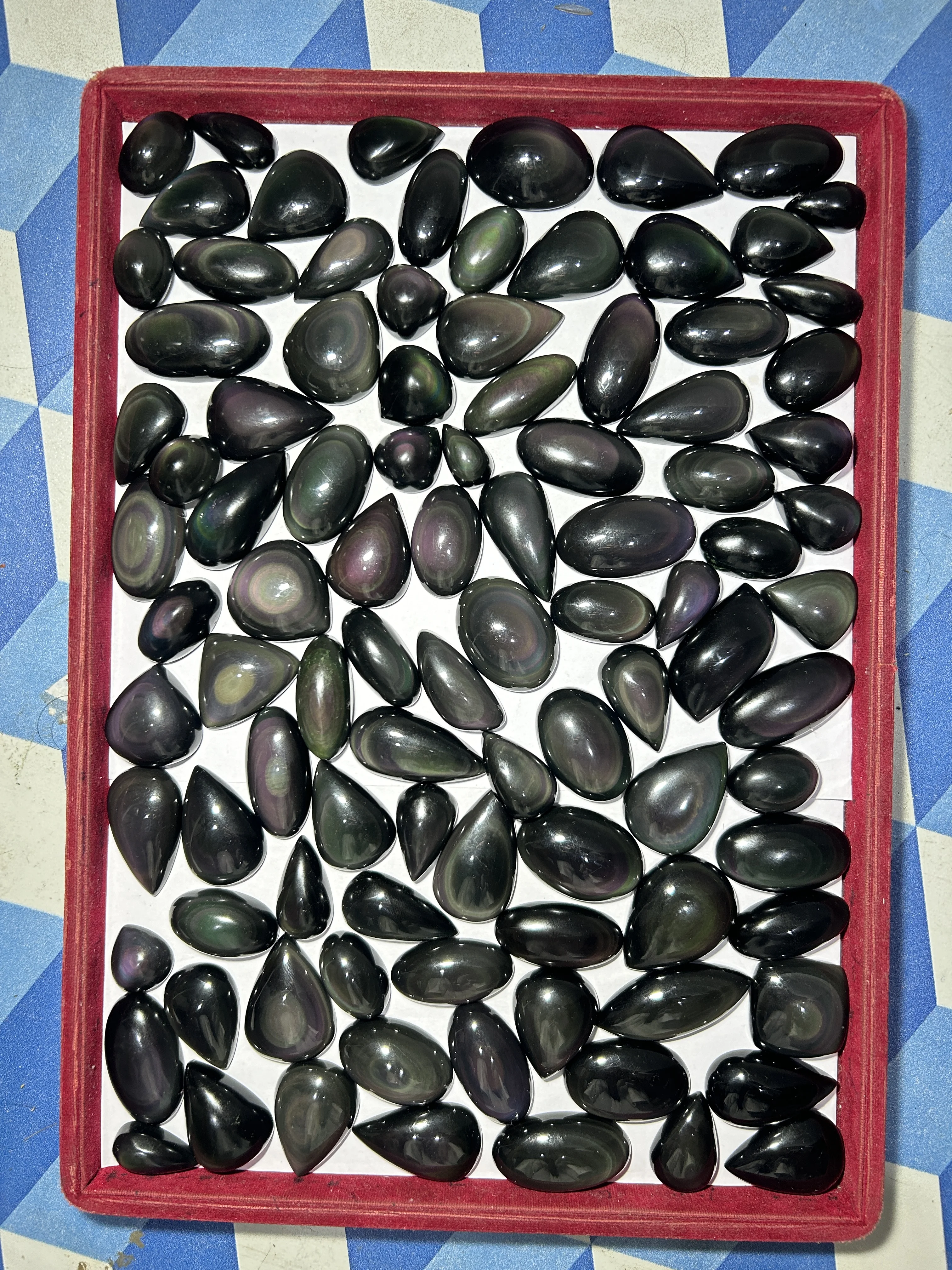 Natural Rainbow Flashy Obsidian Cabochon Lot Multi Flashy Rainbow Obsidian Wholesale Attractive Gemstones For Making Wow Jewelry