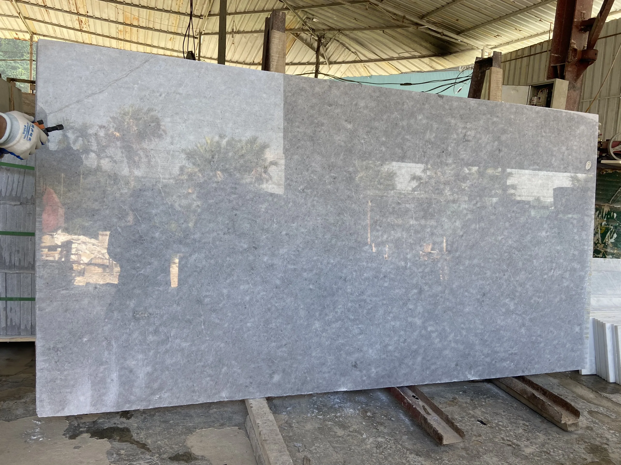 Grey Floor And Wall Big Size Grey Marble Slab 1000x1600x19mm Tiles for Landscape construction gardening decor