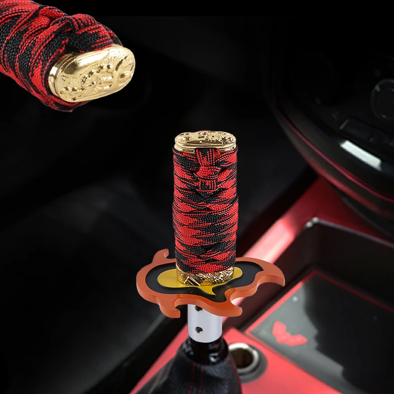 Katana Shirt Knob Universal Sword Manual Automatic Car Shifter Handle interior Replacement Parts with Adapters 15cm