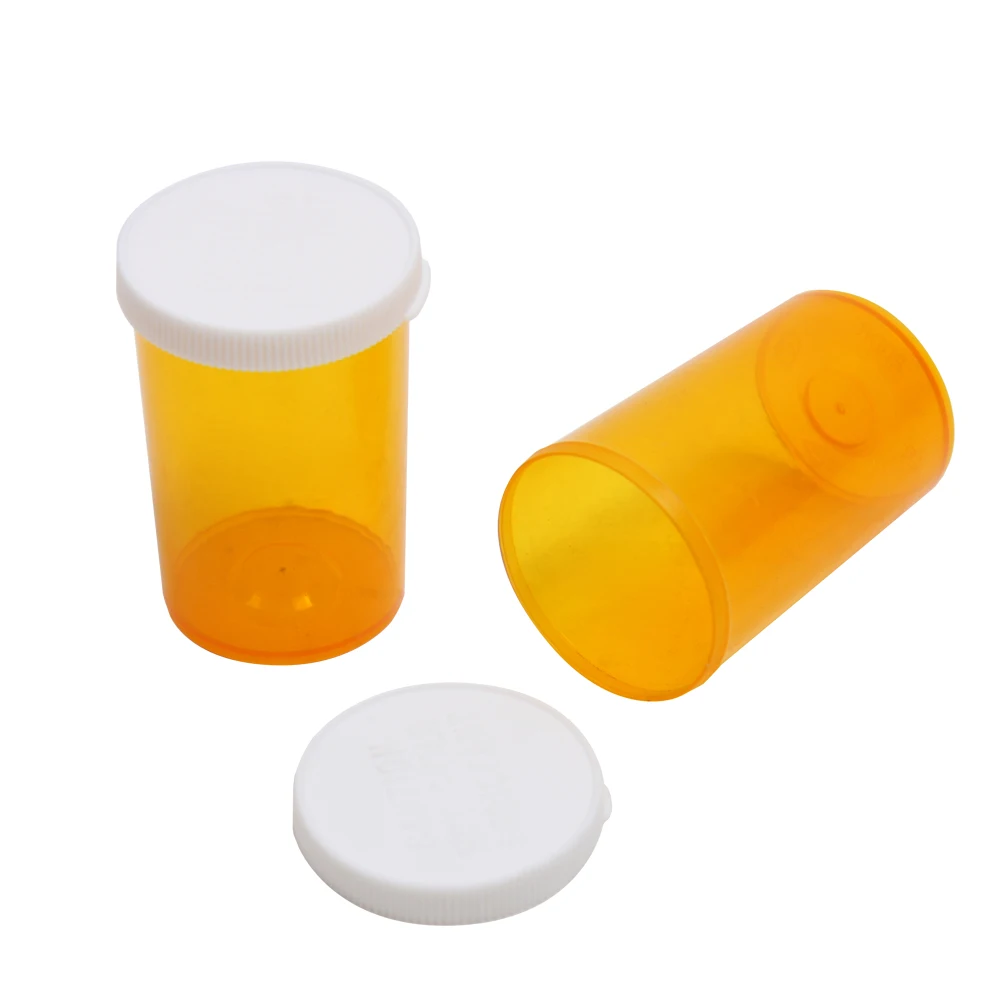 Factory Hot Sale Small Prescription Bottle Plastic Pill Vial 6/8/13/16/20/30/40/60DR Vial with Non lock Snap Cap