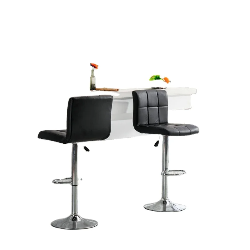 Modern Swivel Pu Adjustable Low Back Bar Kitchen Stool Leather Swivel Chair Gas Lift Adjustable Bar Stool