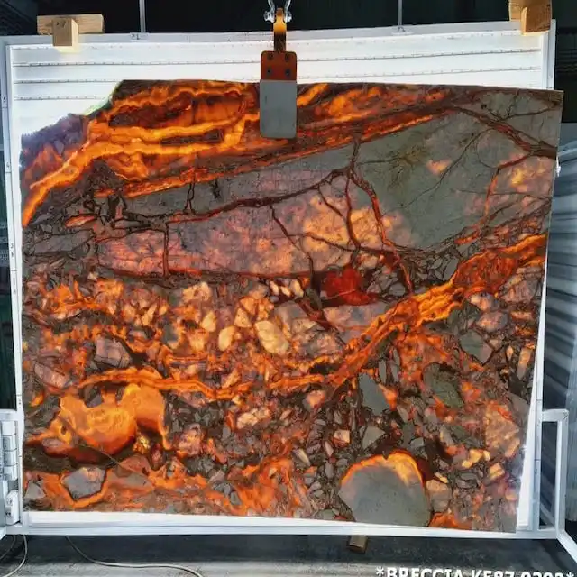 Breccia Onyx Marble Wall Panel Natural Stone Marble Slab for Luxury Places with Best Price Kitchen Floor Tiles Natural Cheap
