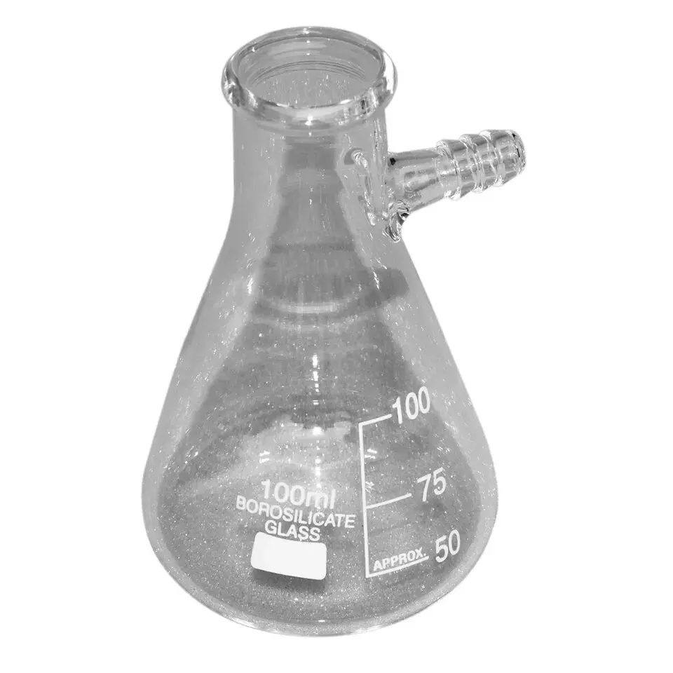 Фильтрующая колба с болтовым горлышком и трубкой, Высококачественная лабораторная стеклянная колба из боросиликатного стекла, колбы Radical