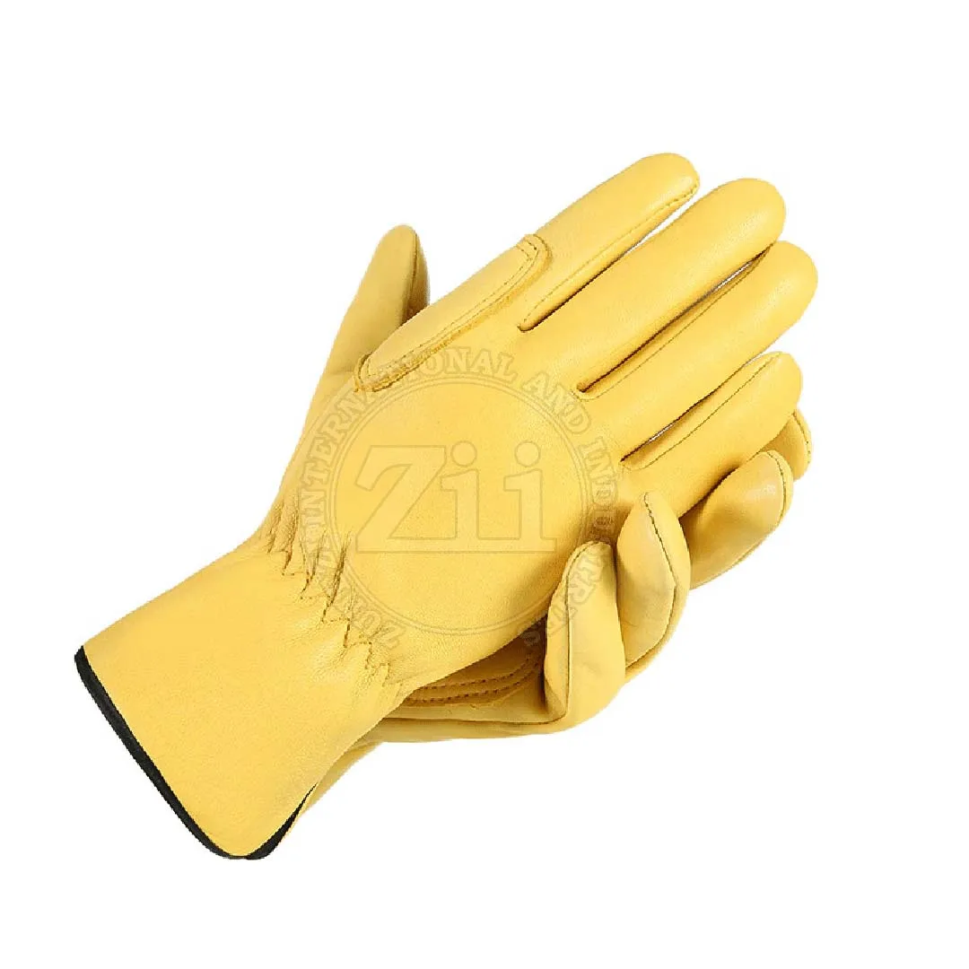 Winter Leather Waterproof Work Gloves Drivers Motorcycle Safety Leather Gloves With Fleece Liner cheap price good quality