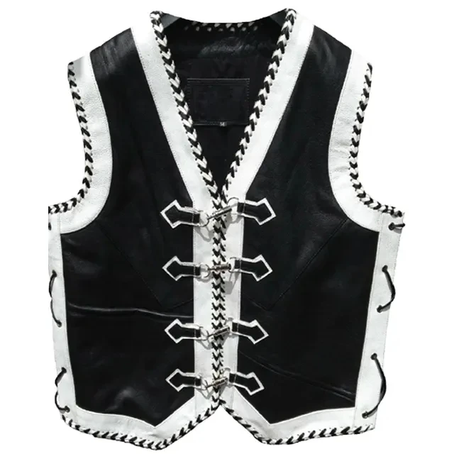 Motorcycle Vest Leather Custom Motorbike Waistcoat Biker Leather Vest
