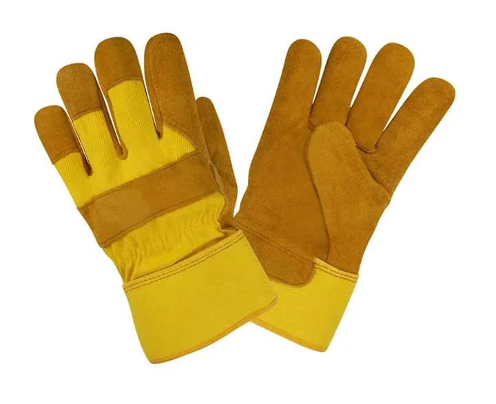 Channel Fitn Gear Performance Cowhide Split Leather Gloves Anti-Slip and Touch Screen Safe Industrial Safety Working Gloves
