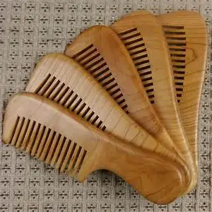 Wooden Sandalwood Comb Hair Combs for Women Premium Anti-Static Peach Wooden Hair Comb