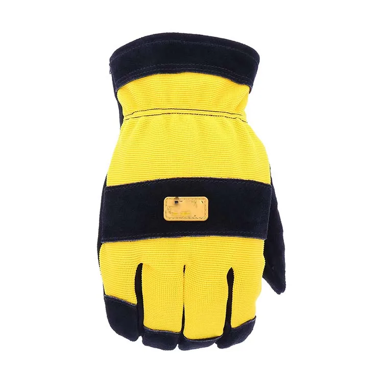 100% High Quality Anti-Slip Synthetic Leather Work Safety Gloves Heavy Duty Mechanic Driver Hand Protection with Latex Coating
