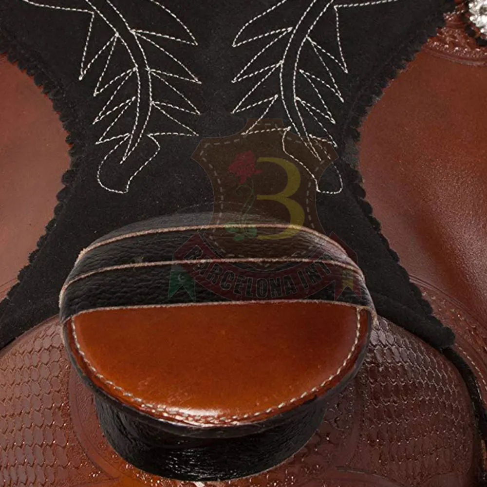 Wholesale Price Western Style Leather Horse Saddle Pad for Equestrian Horse Riding for Western Saddle