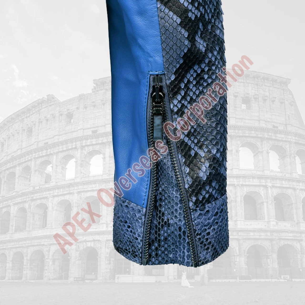 High Quality Pakistan Made Luxury Python Texture Genuine Cowhide Leather Jacket Short Animalier Jacket for Chic Women And Men