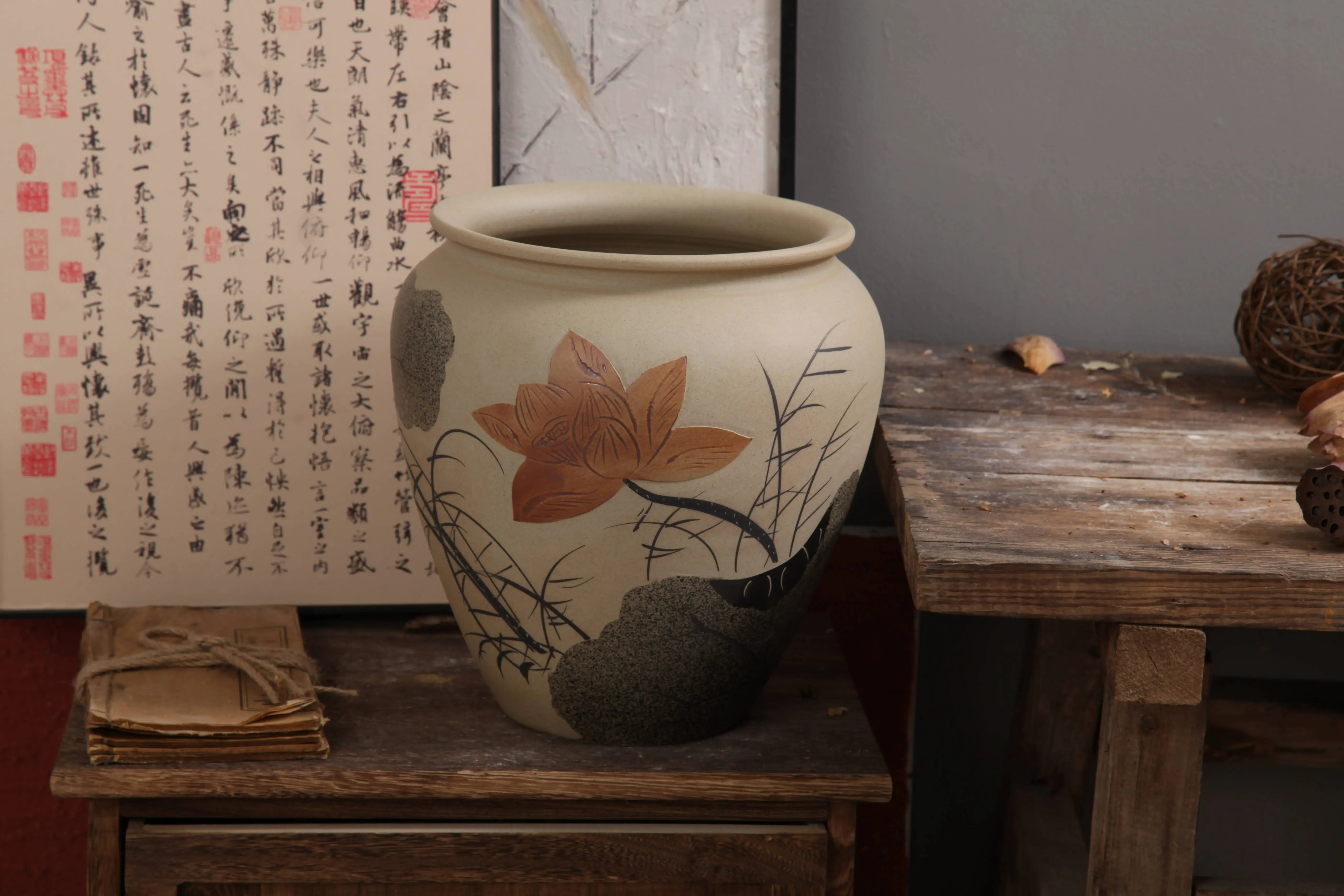 Modern wholesale Chinese ceramic porcelain decoration retro flower home goods cloisonne decorative vase