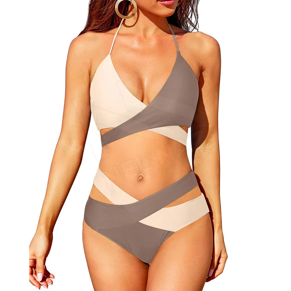 Cheap Price Adults Sexy women Bikini Bikinis & Beachwear Padded Bra 2 pcs Set Swimming Beachwear For Adults