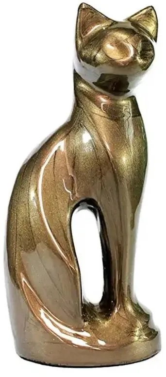 Beautiful Memorial Standing Cat Pets Cremation urns for Cat/Dog Funeral Ashes Metal Brass/Aluminum