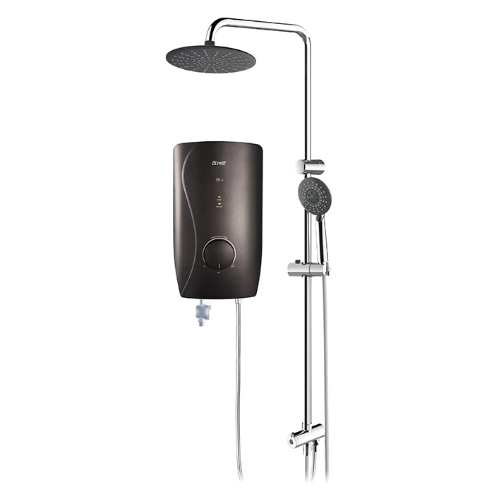 New CX9i Series Electric Tankless Water Heater Instant Household Access in White or Mocha with Rain Shower or Standard Set