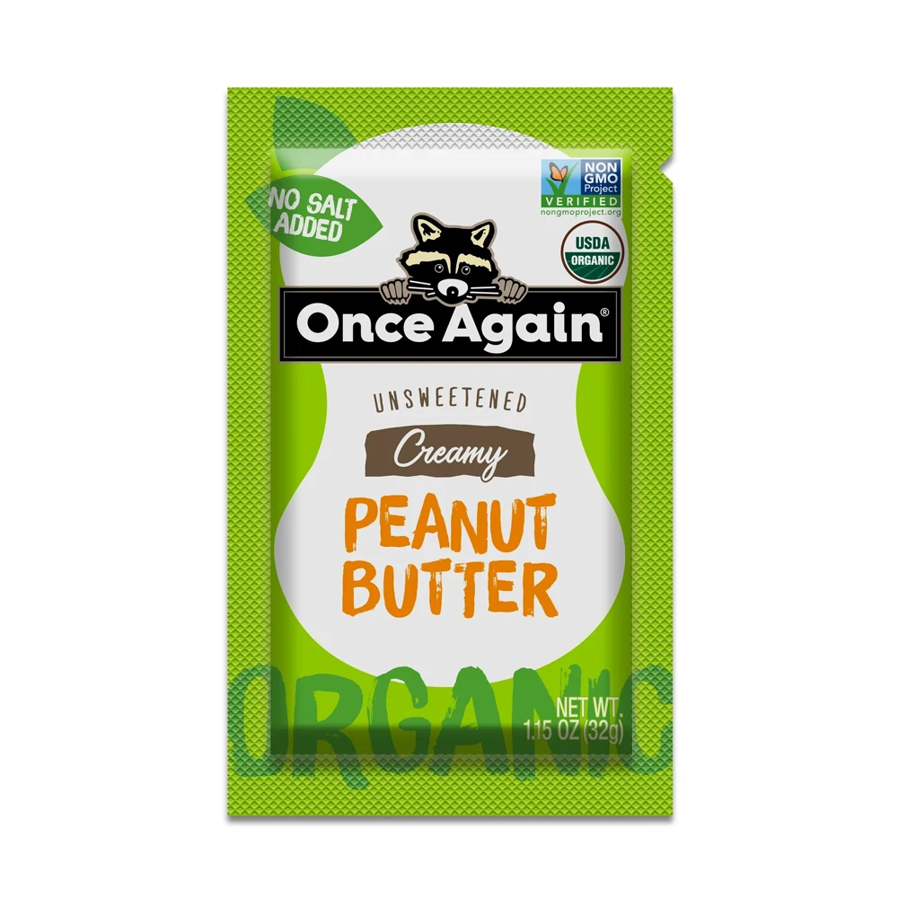 Premium Quality Organic Peanut Butter Salt Free Unsweetened Non GMO Gluten free Vegan and Kosher Certified Pack of 10