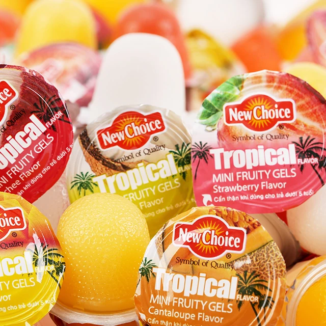 Tropical flavor mini fruity gels New Choice brand The Best Selling jelly Multi Color Konjac Jelly
