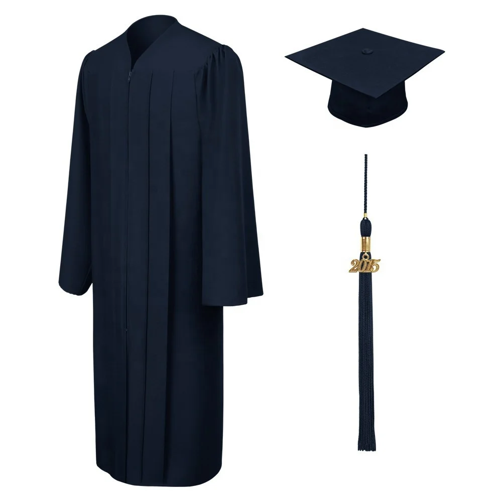 Customized New Product Wholesale Good Quality Academic Graduation Gown Woven School Uniform 100% Polyester Adults Custom Color