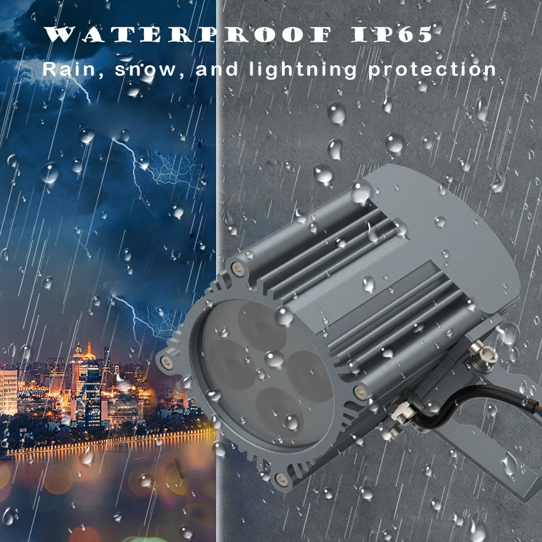 Power 216 watt own mold unique design 6 headers Reflector LED floodlight for landscape lighting