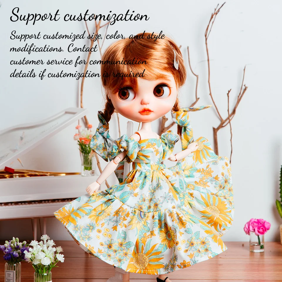 New Released Popular Original design Custom Blythe Doll Fashion Dress Garden skirt 12inch Blythe Doll