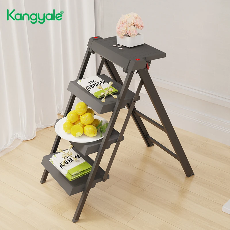 Kangyale Hot Sale Indoor Folding Stairs Aluminium Multifunctional Household Foldable Ladders