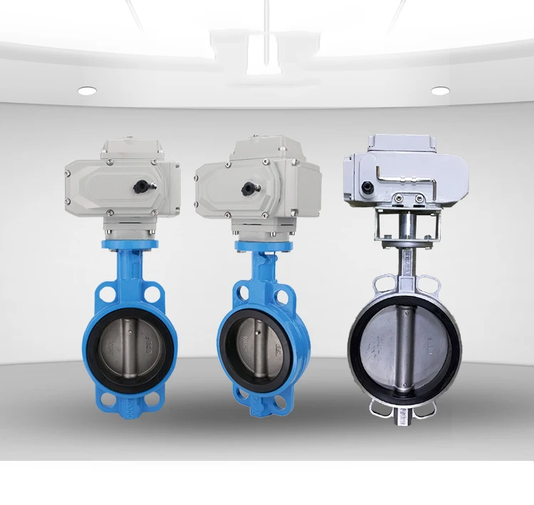 Electrical actuator electric stainless steel disc resilient seat butterfly valve