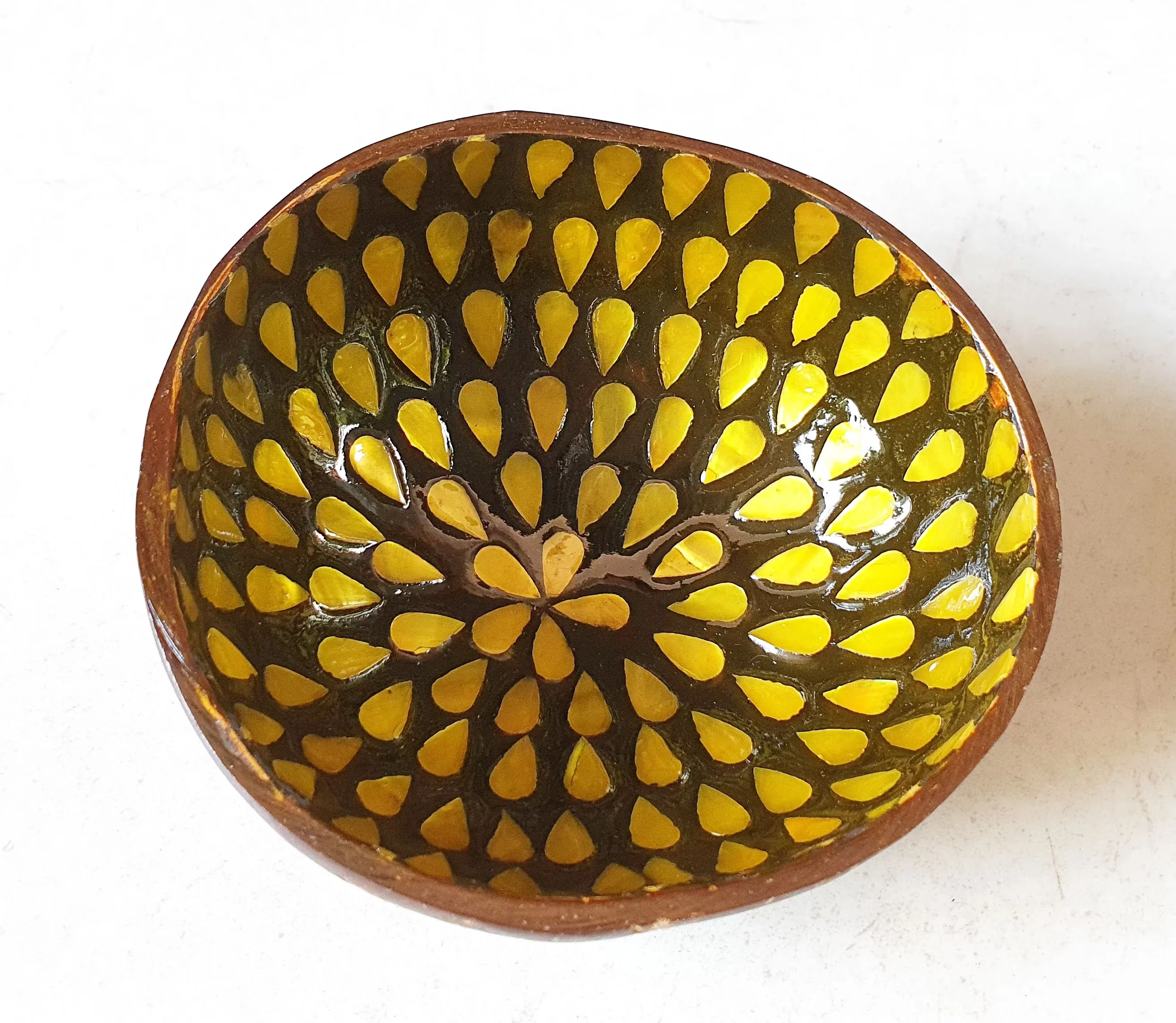 Luxury Coconut Bowl with Mother of Pearl Inlay for Home Decoration  Customized Packing From Vietnam Manufacturer