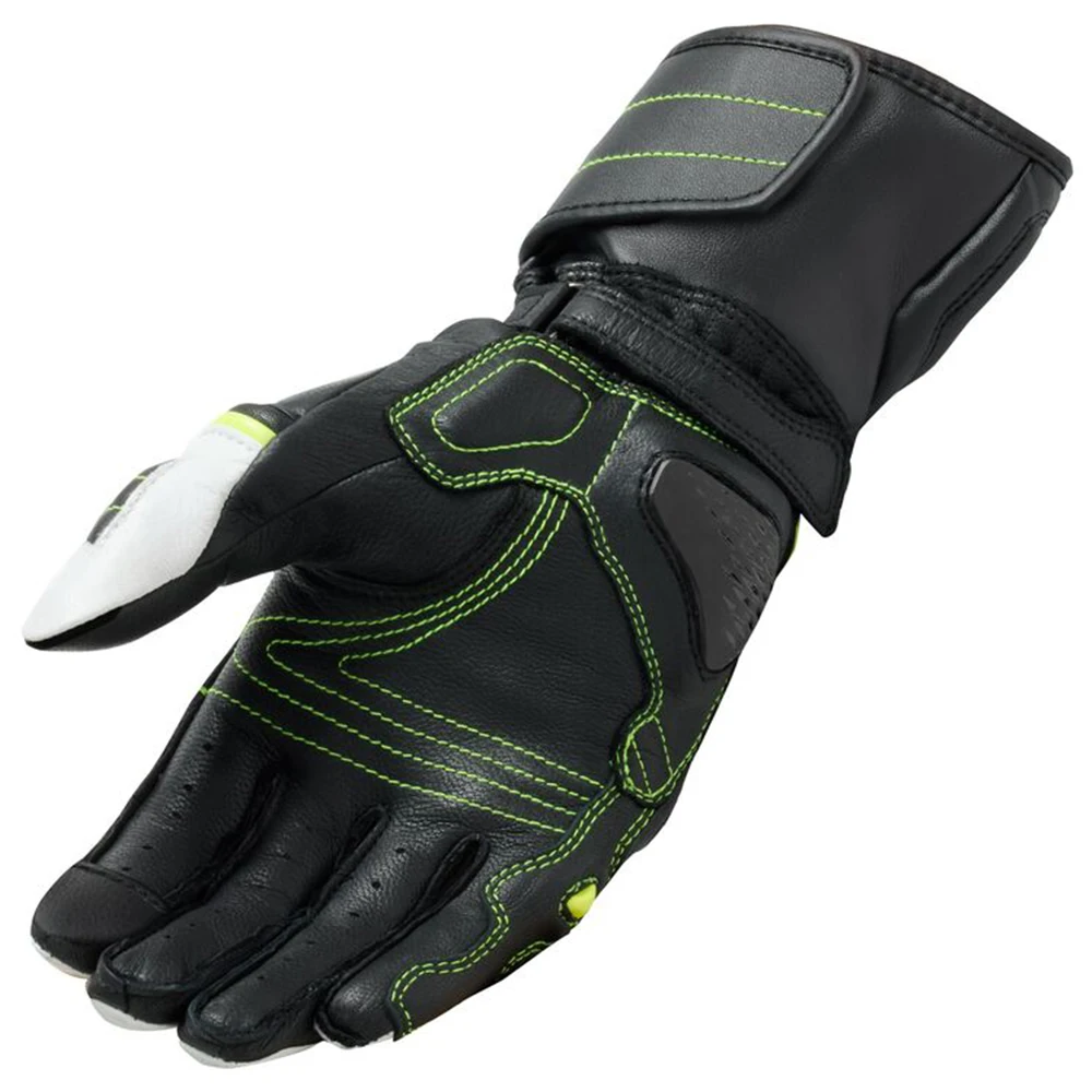 Long Motorcycle Riding Leather Gloves High Quality Carbon Fiber Racing Gloves Touch Screen Motorcycle Gloves