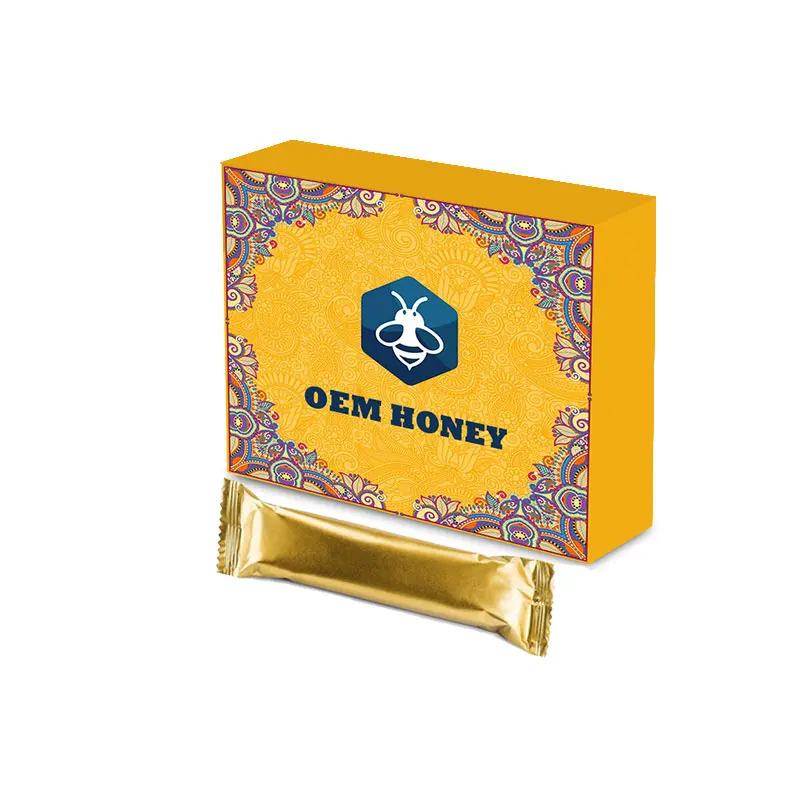Top Quality Gold paper box packaging no additives china sweet Honey